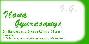 ilona gyurcsanyi business card